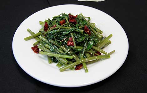 Stir-fried water spinach